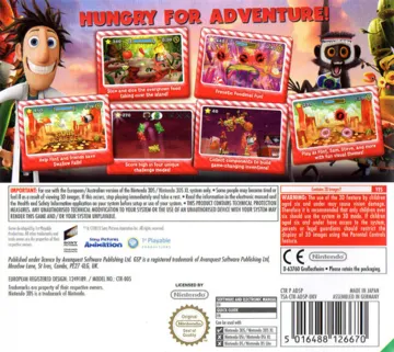 Cloudy with a Chance of Meatballs 2(USA) box cover back